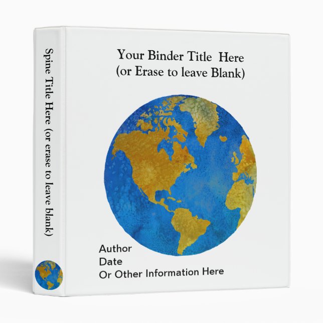 Vivid Globe Featuring the Americas Binder (Front/Spine)