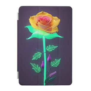 Vivid Glowing Flower with Neon Accents iPad Mini Cover