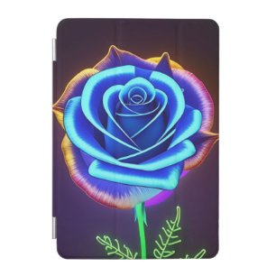 Vivid Glowing Flower with Neon Accents iPad Mini Cover