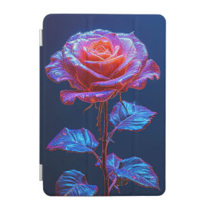 Vivid Glowing Flower with Neon Accents iPad Mini Cover