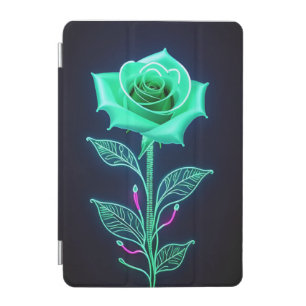Vivid Glowing Flower with Neon Accents iPad Mini Cover