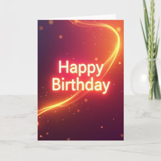 Vivid Gradient Birthday Card (Front)