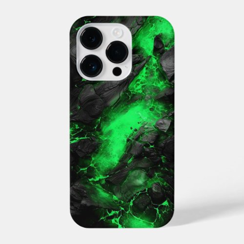 Vivid Green Vulcano Lava iPhone 14 Pro Case