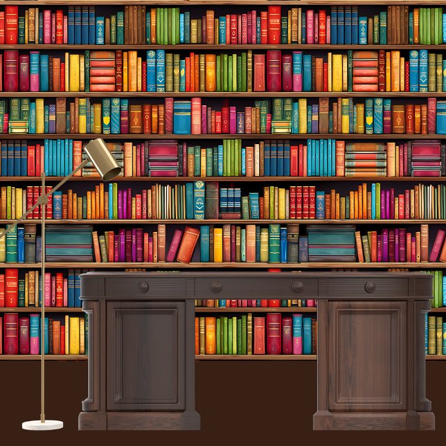 Vivid Greyson Library Bookcase Wallpaper (Creator Uploaded)