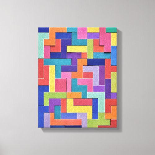 Vivid Grid Canvas Print
