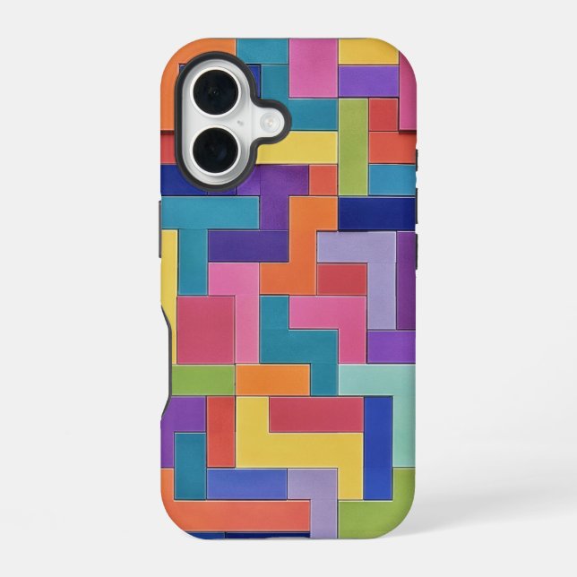 Vivid Grid Iphone Case (Back)