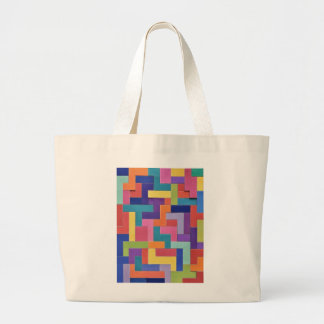 Vivid Grid Large Tote Bag