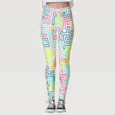 Neon Pink Trendy 80s Leggings