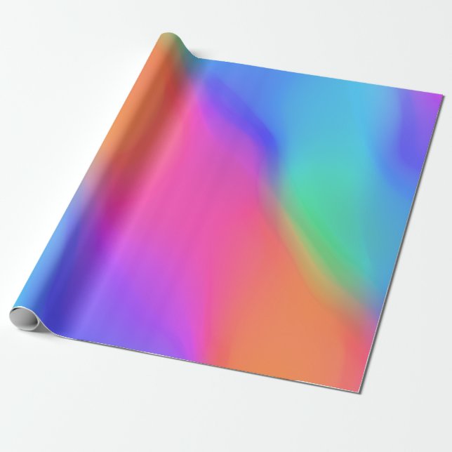 Vivid Holographic Gift Wrap (Unrolled)