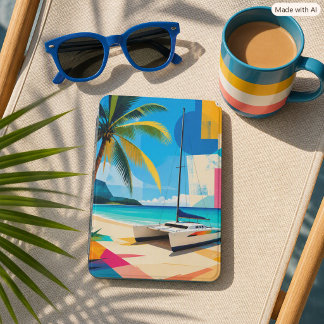 Vivid Horizons: Modern Abstract Beach Kindle Cover