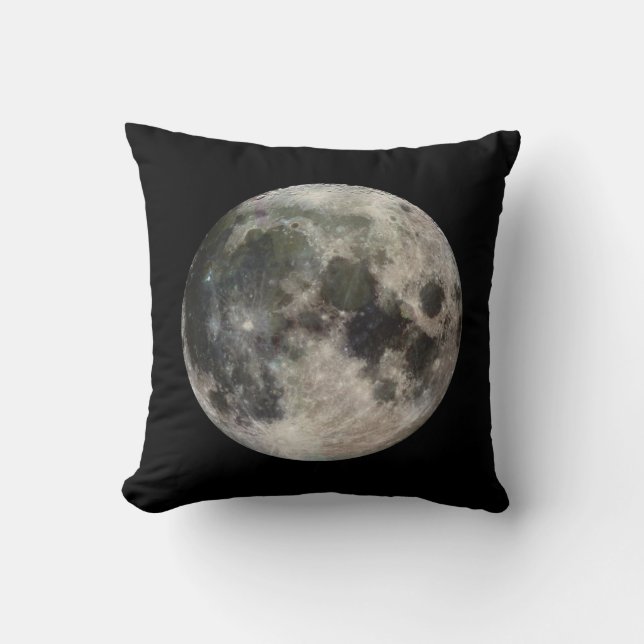 Vivid Image of the Moon Throw Pillow (Front)