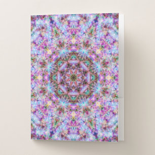 Vivid Kaleidoscope Lightburst Art Pocket Folder