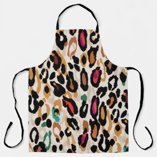 Vivid Leopard Animal Prints Apron