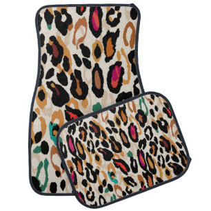 Vivid Leopard Animal Prints Car Floor Mat