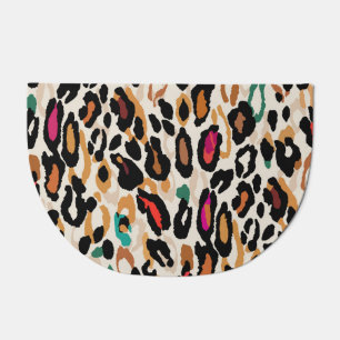 Vivid Leopard Animal Prints Doormat