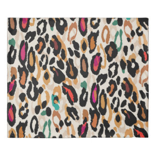 Vivid Leopard Animal Prints Duvet Cover