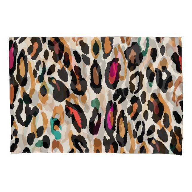 Vivid Leopard Animal Prints Pillow Case (Front)