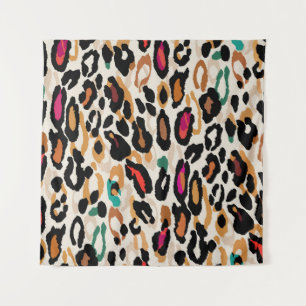 Vivid Leopard Animal Prints Tapestry
