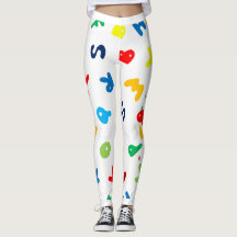 Vivid Letters Splash All-Over Print Leggings