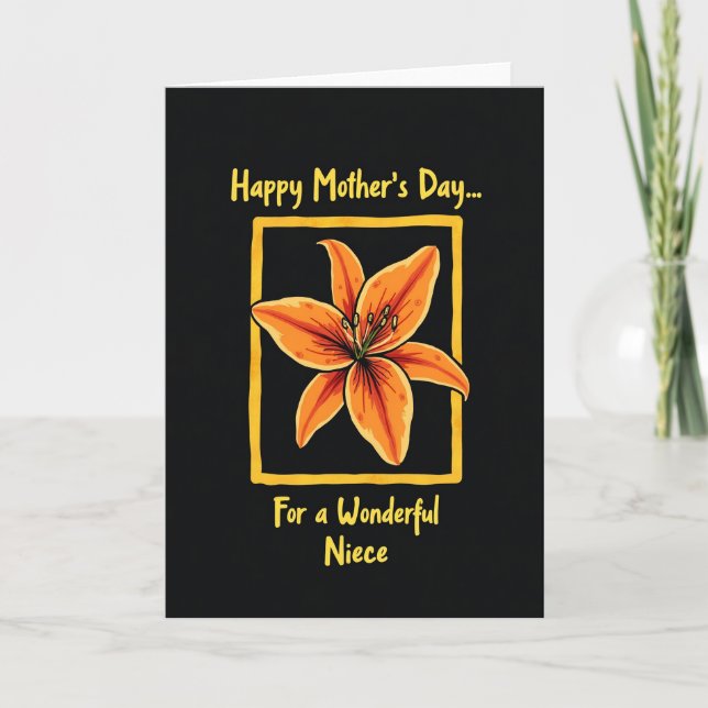 Vivid Lily Mothers Day Card (Front)