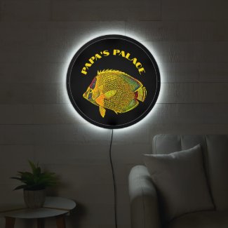 Vivid Mailed Butterfly Fish with Name or Message
