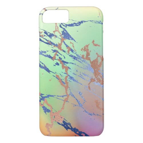 Vivid Marble  Colorful Bold Pastel Watercolor iPhone 87 Case