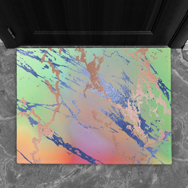 Vivid Marble | Colorful Bold Pastel Watercolor Doormat (Creator Uploaded)
