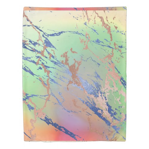 Vivid Marble  Colorful Bold Pastel Watercolor Duvet Cover