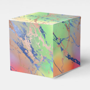 Vivid Marble   Colorful Bold Pastel Watercolor Favor Boxes