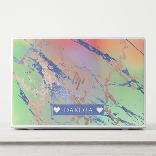 Vivid Marble  Colorful Bold Pastel Watercolor HP Laptop Skin