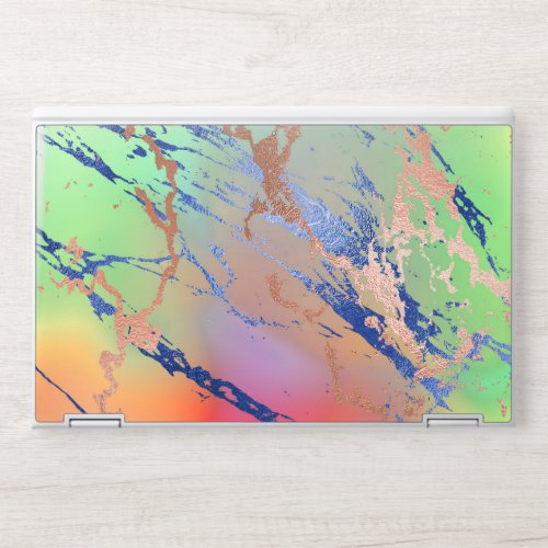 Vivid Marble  Colorful Bold Pastel Watercolor HP Laptop Skin