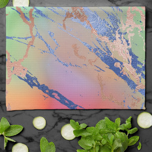Vivid Marble   Colorful Bold Pastel Watercolor Kitchen Towel