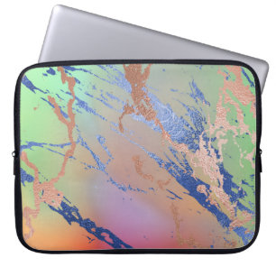 Vivid Marble Colorful Bold Pastel Watercolor Laptop Sleeve