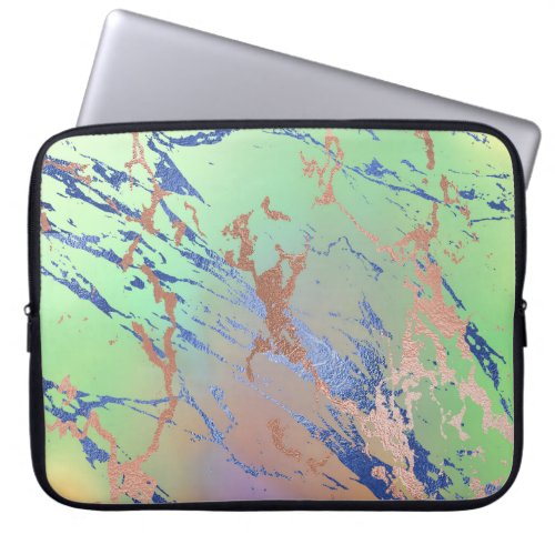 Vivid Marble  Colorful Bold Pastel Watercolor Laptop Sleeve