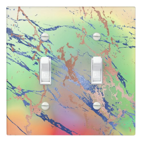 Vivid Marble  Colorful Bold Pastel Watercolor Light Switch Cover