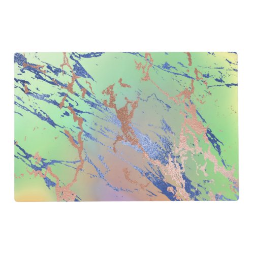 Vivid Marble  Colorful Bold Pastel Watercolor Placemat