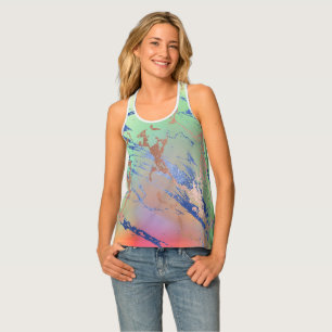 Vivid Marble Colorful Bold Pastel Watercolor Tank Top