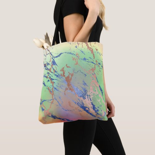 Vivid Marble  Colorful Bold Pastel Watercolor Tote Bag