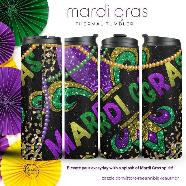 Vivid Mardi-Gras Thermal Tumbler (Creator Uploaded)