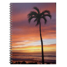 Vivid Maui Sunset Photo Spiral Notebook
