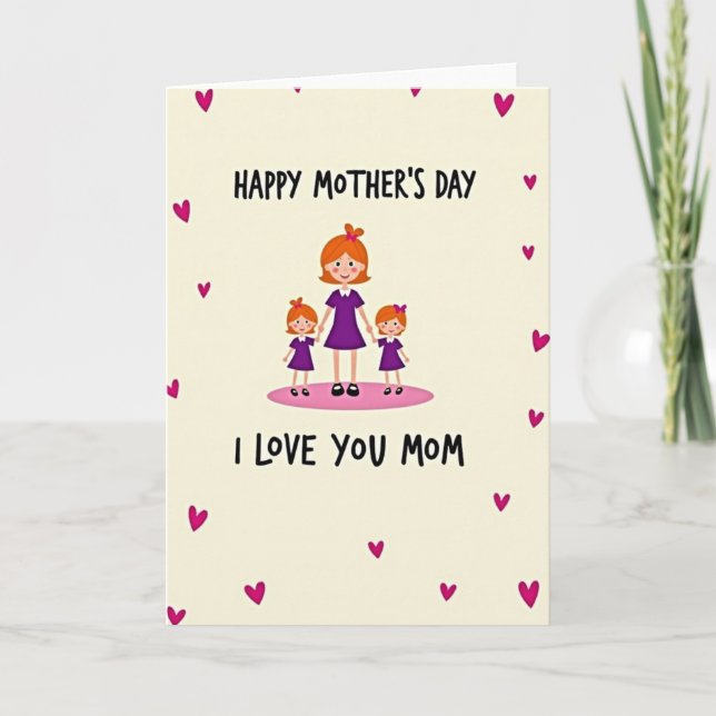 Vivid Moms Day Love Card (Front)
