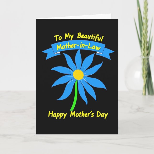 Vivid Mothers Day Bloom Design Card (Front)