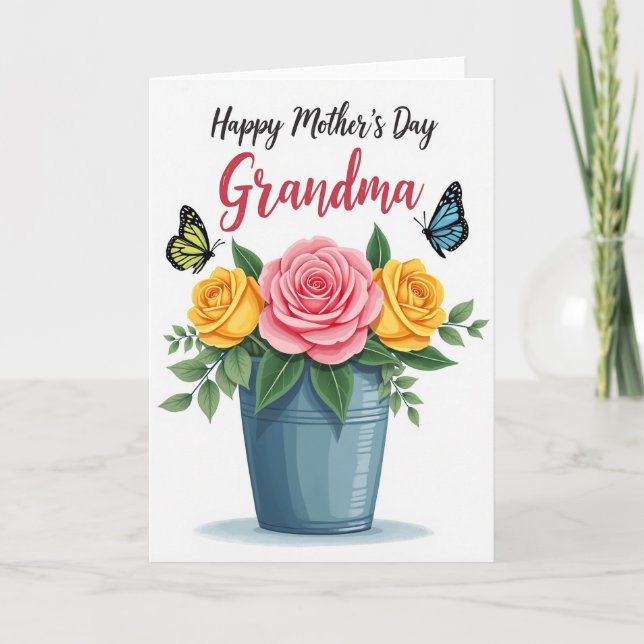 Vivid Mothers Day Floral Card (Front)