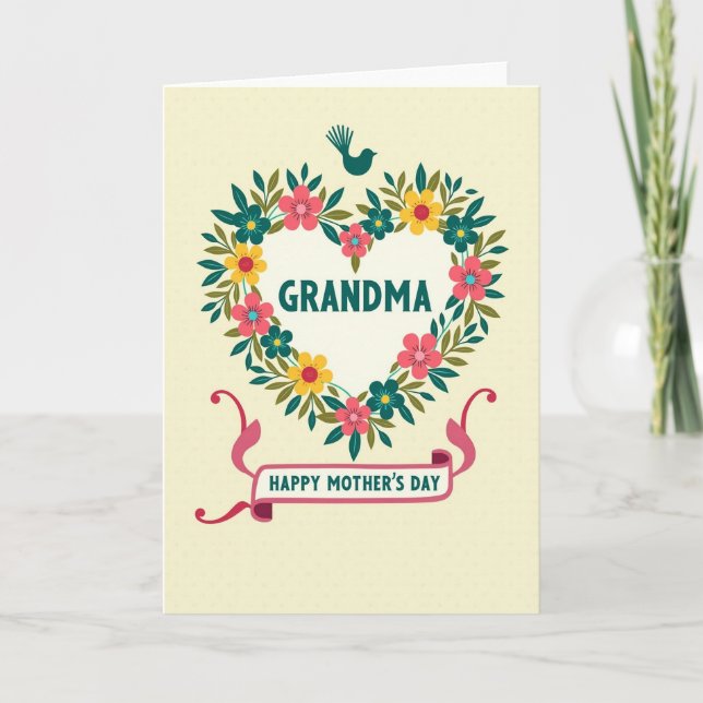 Vivid Mothers Day Illustration Card (Front)