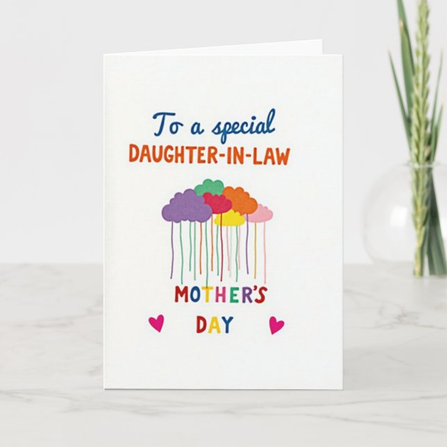Vivid Mothers Day Shapes Card (Front)