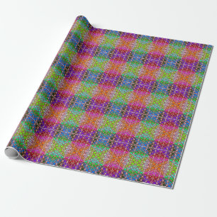 Vivid Multicolor 3D Design Matte Wrapping Paper" Paper