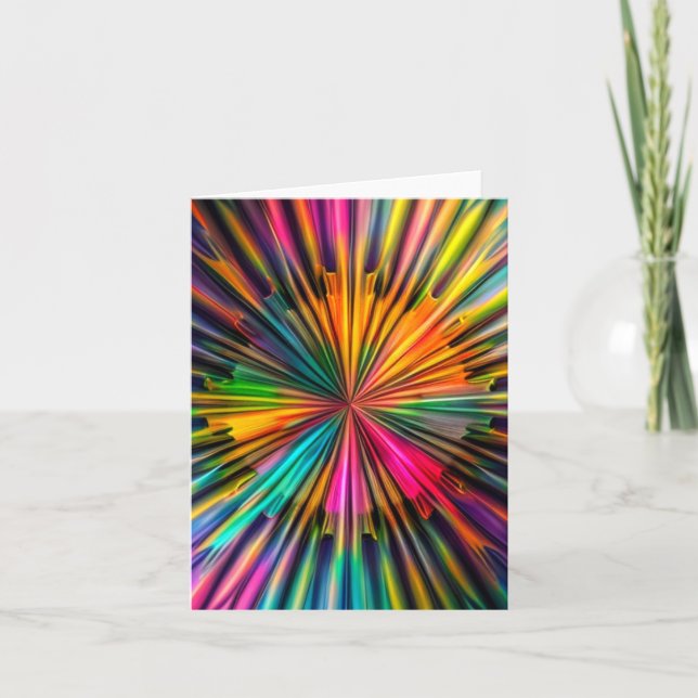 Vivid Multicolor Starburst Card (Front)