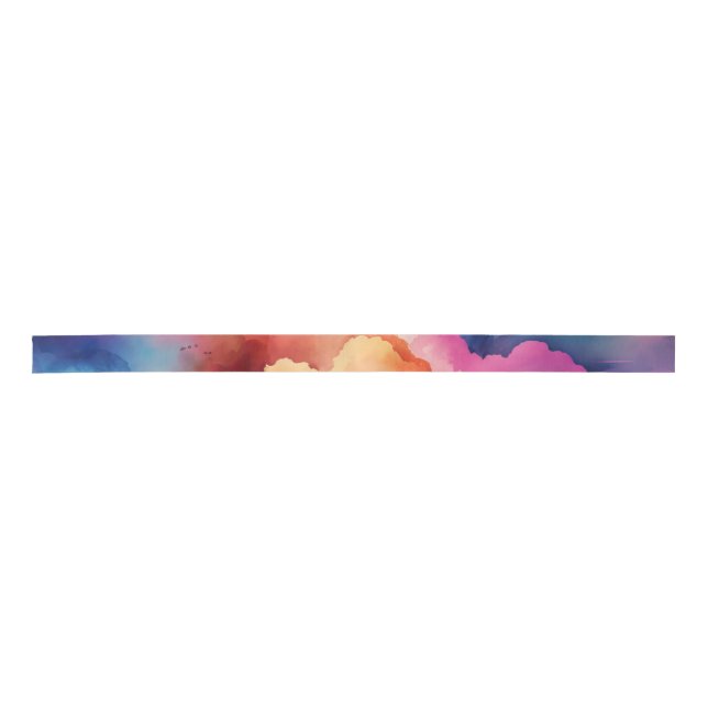 Vivid Multicolor Watercolor Ribbon (Front)