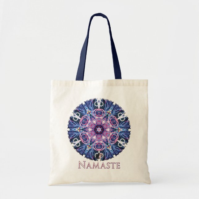 Vivid Namaste Kaleidoscope Tote Bag (Front)