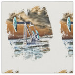 Vivid Oil Well Pumping Unit Fabric